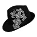 41SFjmbH01L. AA75  BIG JEWELED CROSS ON BLACK FEDORA HAT