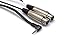 Hosa CYX-405F Camcorder Microphone Cable, Dual XLR3F to Right-angle 3.5 mm TRS, 5 ft