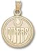 Edmonton Oilers Solid 14K Gold Round Logo 5/8'' Pendant
