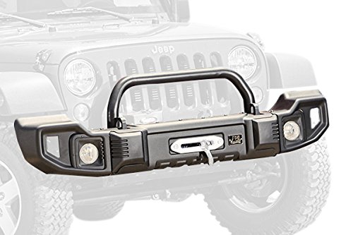 Rugged Ridge 11544.09 Satin Black Spartacus Front Bumper Kit for Jeep Wrangler JK