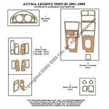 Acura Legend (set 2) Dash Trim Kit 91-95 - 19 pieces - Aluminum OEM (4-221)