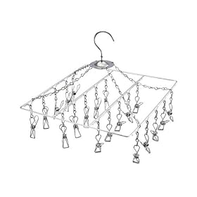 Large Capacity Stainless Drying Rack Hanger - Holds 20 Pieces