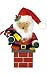 German Smoker - Santa Claus Down the Chimny - Red