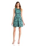Taylor Dresses Womens Print Jacquard Sheath Dress