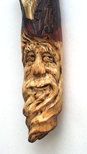 Woodcarving Woodspirit Tree Face Spirit of the Woods Odd Weird Pagan Wiccan Sculpture Cabin Home Decor Old Man Gnome Wizard OOAK