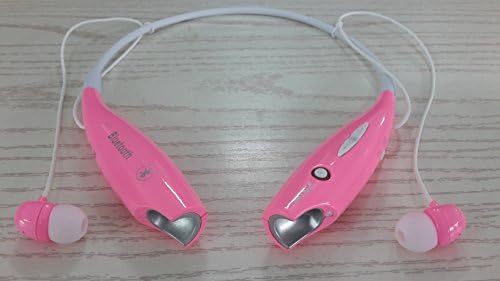 Soundbeats Universal Hv-800 Plus Wireless Music A2dp Stereo Bluetooth Headset Universal Vibration Neckband Style Headset Earphone Headphone for Cellphones Such As Iphone, Nokia, Htc, Samsung, Lg, Moto, Pc, Ipad, PSP and so on & Enabled Bluetooth (Pink)