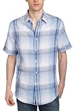 41SFtiuWZSL. SL160  Perry Ellis  Mens Linen Bold Plaid Shirt