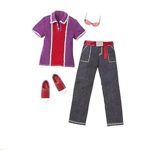 Barbie Fashion Clothing for Ken - Bowling Shirt with Jeans and Sneakers Barbie Fashion Clothing for Ken - Bowling Shirt with Jeans and Sneakers