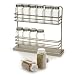 Freestanding Spice Rack with Spice Jars (Brushed Steel) (12 1/2W x 3 1/2D x 12H)
