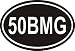 50BMG vinyl Decal Sticker Gun Ammo Bullets