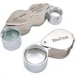 10X 20X Double Loupe Jewelers Folding Eye Gem Magnifier