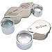 10X 20X Double Loupe Jewelers Folding Eye Gem Magnifier