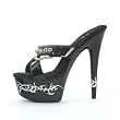 6 Inch Sexy High Heel Shoes Platform Tattoo Shoes Goth BIKER Black