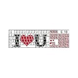 Produkt-Bild: Tastatursticker "I love you" f&uuml;r Computer und Laptop - Verzierung f&uuml;r die Tastatur