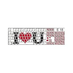 Tastatursticker "I love you" f�r Computer und Laptop - Verzierung f�r die Tastatur