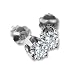 3/4 carat dtw Better Quality Princess Cut Solitaire Diamond Studs