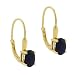 24K Gold vermeil Genuine Sapphire stone LeverBack Lever Back Earrings
