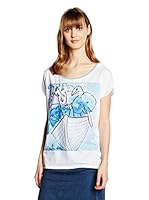 Marc Cain Camiseta Manga Corta (Blanco / Azul)