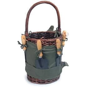 Arbor Gardener Round Dark Willow Garden Basket - Picnic and Beyond from Arbors & Trellises