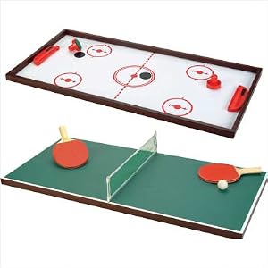 Double-Sided Game Board for Mini Pool Table - Hockey and Soccer by 