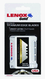 Lenox 20351-GOLD50D Gold Titanium-Edge Utility Knife Blade with Dispenser, 50-Pack