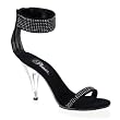 4 Inch Sexy Black High Heel Evening Shoe Stiletto Heel Ankle Band With Rhinestone Accents 4 Inch Sexy Black High Heel Evening Shoe Stiletto Heel Ankle Band With Rhinestone Accents
