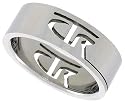 Surgical Steel 5/16" (8mm) Ring with " CTR " Cut Outs