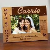 Maid of Honor Wood Picture Frame