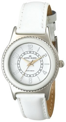 41SGDqOF FL AK Anne Klein Womens SilverTone Round Dial with