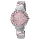 BONGO Womens BG3145 Crystal Accented Pink Dial