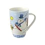 Mila 99223 Porzellan-Becher Wintermotiv Schneemann, im Geschenkkarton mit integrierter Spieluhr