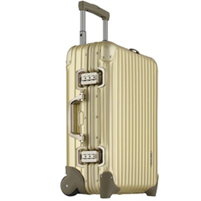 Gold Rimowa Topas Gold Aluminum IATA Cabin Trolley