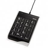 Hama Slimline Keypad SK220 Zehnertastatur USB 2.0 mit integriertem USB-Hub schwarz / silbervon "Hama"