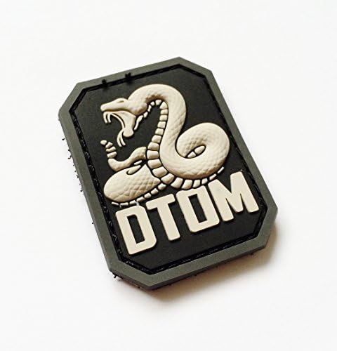 Black MSM Dtom Don't Tread on Me Tactical PVC Gadsden Velcro Patch