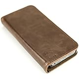 Sewell Direct Monk Magnet Wallet Case for iPhone 5s and iPhone 5 - Brown - Synthetic Leather