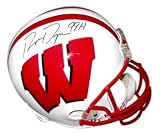Autographed Ron Dayne Helmet - Wisconsin Badgers Full Size COA - Autographed NFL Helmets