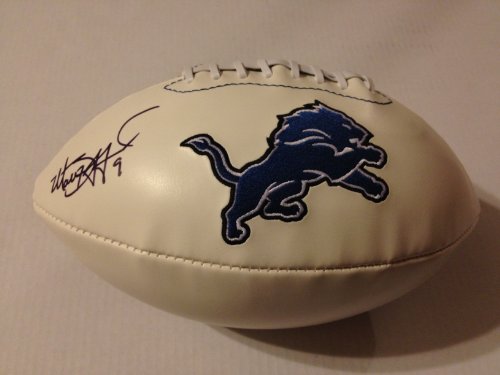 Detroit Lions MATTHEW STAFFORD Signed Autographed Logo Football COA