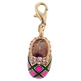 Rhinestone Slipper Clasp Charm Pendant - B0002H7BO4