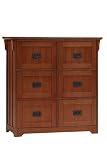 Craftsman File Console 6 Drw Vert Chst Dark Oak