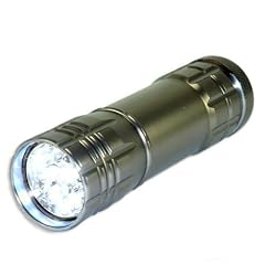 See more detail about Neiko Super-Bright 9 LED Heavy-Duty Compact Aluminum Flashlight - Gunmetal Silver