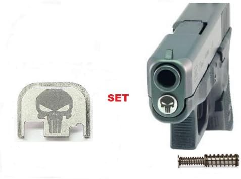 PUNISHER ENGRAVED GUIDE ROD ASSEMBLY AND SLIDE COVER KIT FOR GLOCK 26 27 33 39