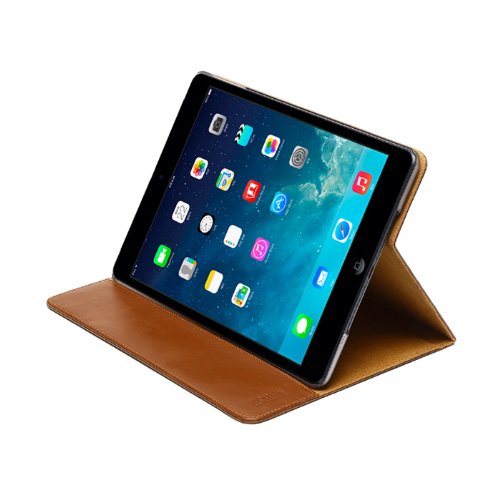 Zenus Lettering Diary Leather Carrying Case with Folio Kickstand for Apple iPad Air, Brown (APPD5-MLTDY-BW)