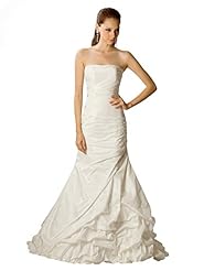 Taffeta Lace-Up Applique Beaded Mermaid  Dress with a Court Train 