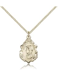 Free Engraving Included Medal-Gold Filled St. Saint Elizabeth Ann Seton Pendant 3/4" 0813GF--w/18" Chain w/Box Loss of Parent or Child