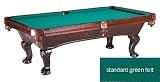 Dunbar Solid Maple 8 foot Pool Table - Cherry Finish - Green Felt - B000AOE5PC
