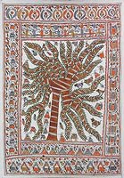 Original Organic Color Paintings Madhubani Folk Art