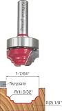 Freud 39-504 1-7/64-Inch Diameter Top Bearing Cove and Bead Groove Router Bit with 3/8-Inch Shank