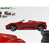 Ferrari F360 Side 85x24 Wall Skin measuring 85x24 inches. 