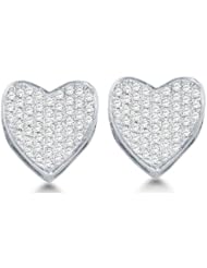0.33 cttw. Diamond Ladies Heart Earrings 10K Yellow Gold