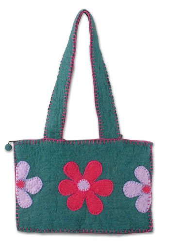 Wool purse Psychedelic Triad